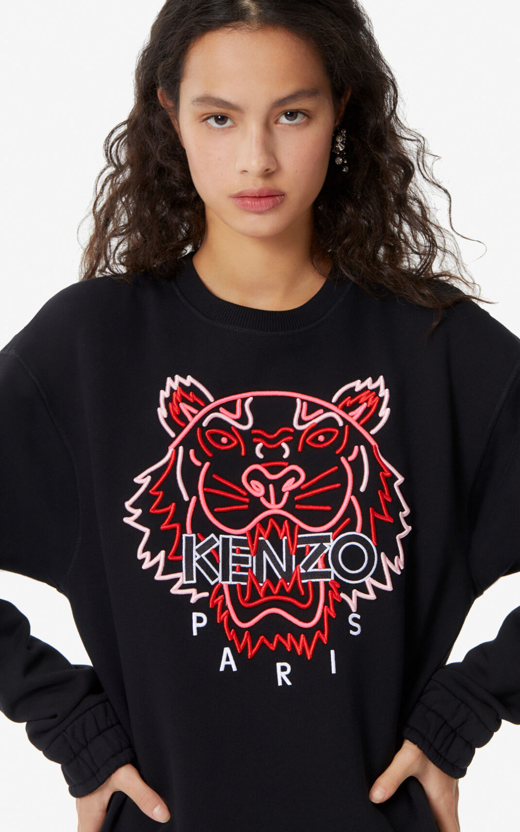 Kenzo Neon Tiger Sweatshirt Dam | 42031-VWBU